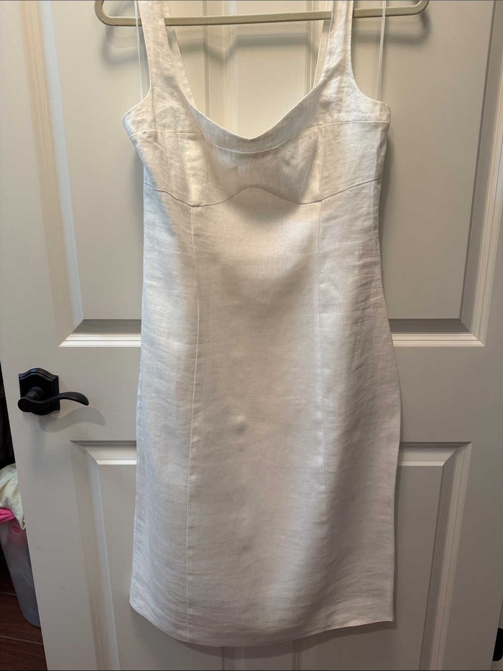 Reformation White Linen Sheath Dress